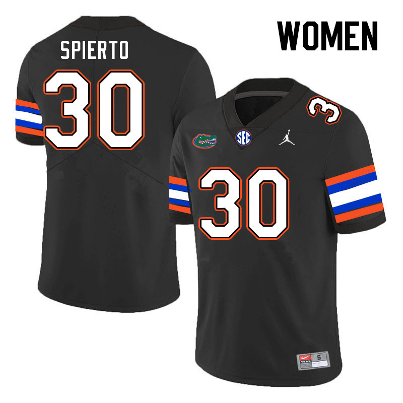 Women #30 Taylor Spierto Florida Gators College Football Jerseys Stitched-Black